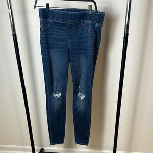 Old Navy Women's Rockstar Distressed Skinny Jeans Elastic Waist Size 8